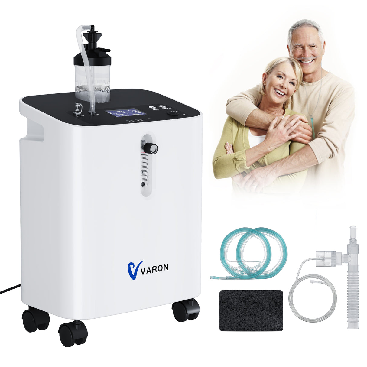 VARON home oxygen concentrator VH-3 pro | 1–10 l/min comfortable treatment, CE approved