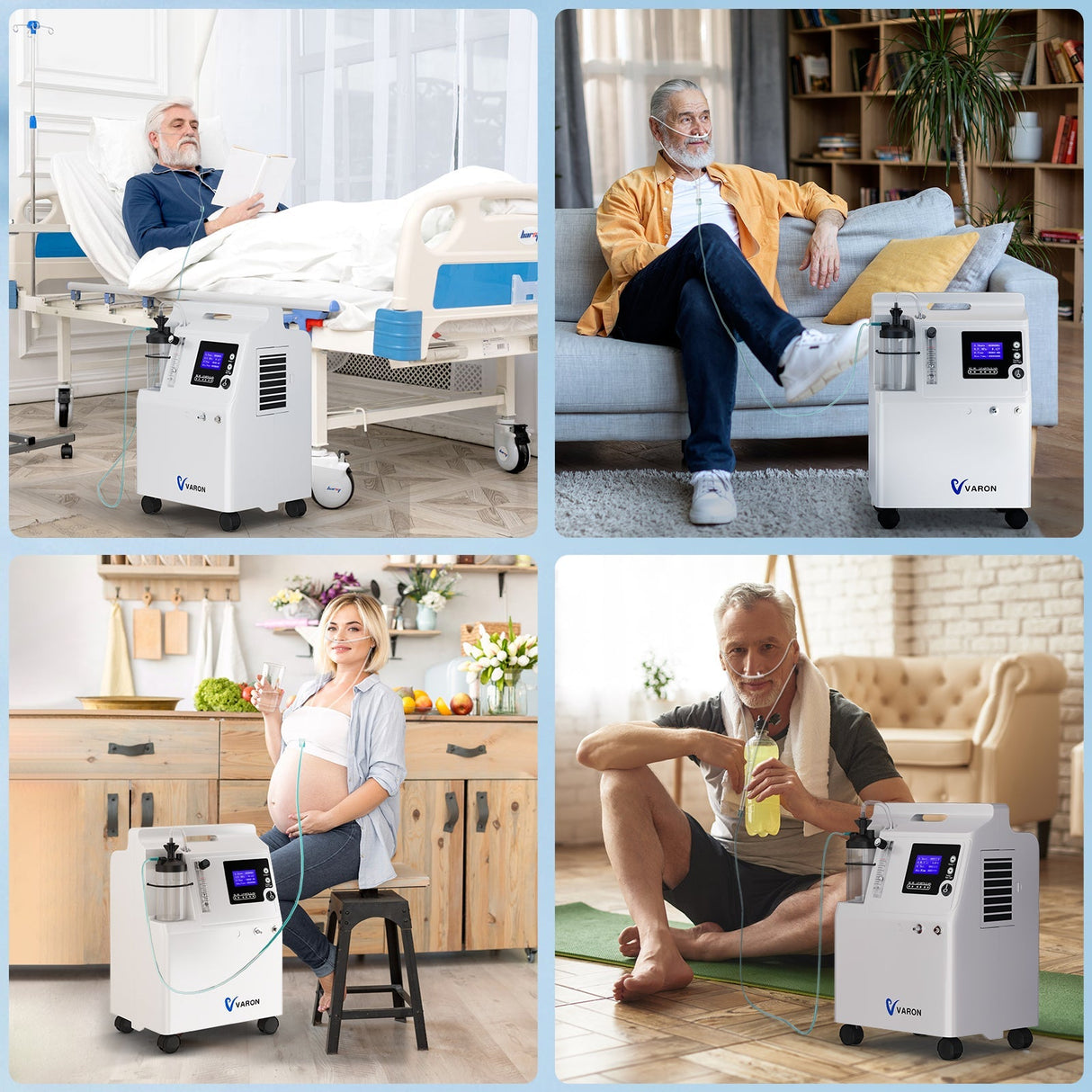 VARON Serene 5L happikonsentraattori | 72 tunnin käyttö FDA- ja CE-hyväksytty