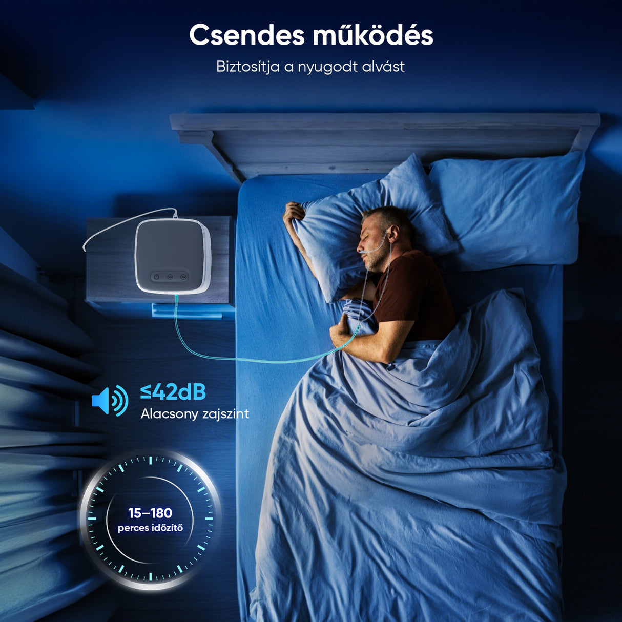 VARON syrgaskoncentrator för hemmabruk VH-3 | 1–7 l/min bekväm behandling, CE-godkänd