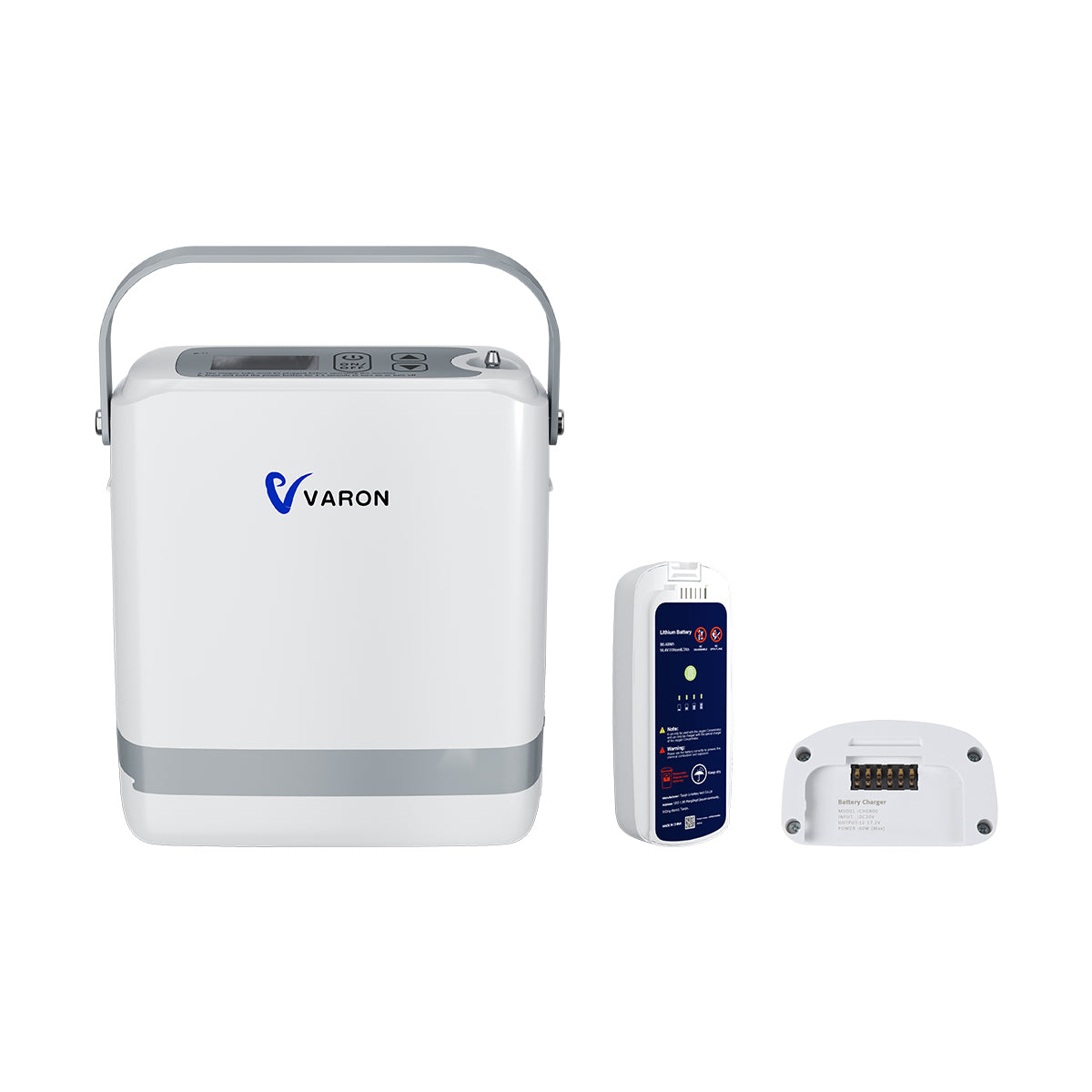 VARON kannettava happirikastin VP-8G | Kannettava happikonsentraattori pulssivirtatekniikalla (1–8 asetusta)