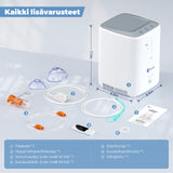 VARON VH-3 kotikäyttöinen happikonsentraattori | 1–7 l/min mukava hoito, CE-hyväksytty