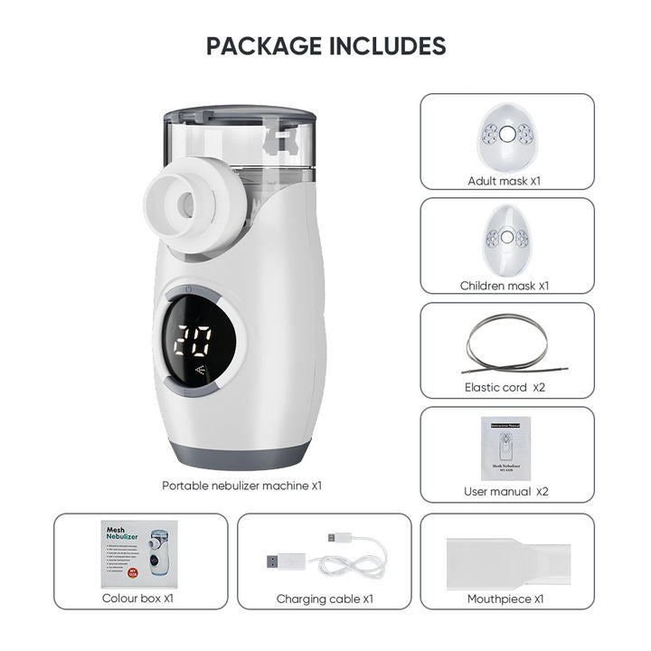 VARON bärbar nebulisator för nebuliseringsbehandling MY-135B