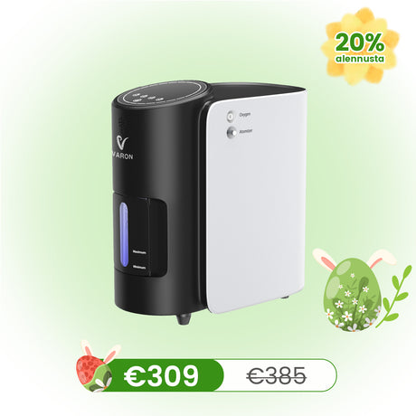 VARON VH-1 kotikäyttöinen happikonsentraattori | 1–7 l/min, Vital Senior Health, CE-hyväksytty