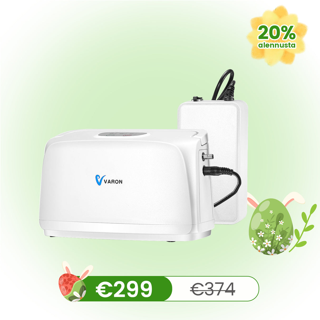 VARON Lätt och bärbar syrgaskoncentrator VL-1 | CE-certifierad