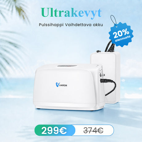 VARON VL-1 | Kompakti ja kevyt kannettava happirikastin – Helppo ottaa mukaan joka päivä