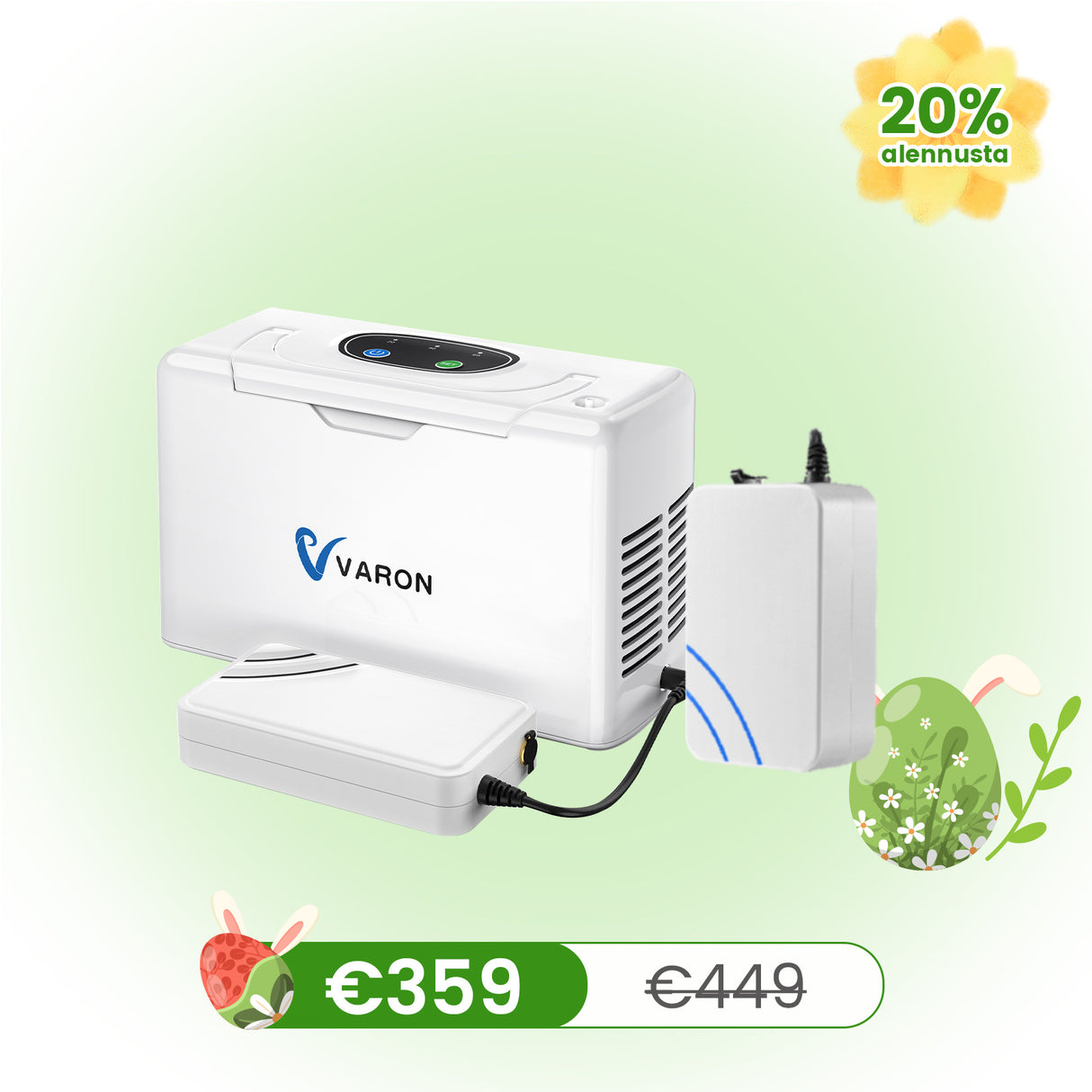 VARON Lätt och bärbar syrgaskoncentrator VL-2 | CE-godkänd