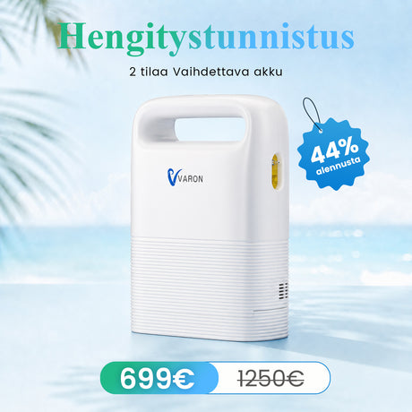 VARON VP-2 | Jatkuvavirtauksinen happirikastin – Jopa 24 tunnin akunkesto matkakäyttöön
