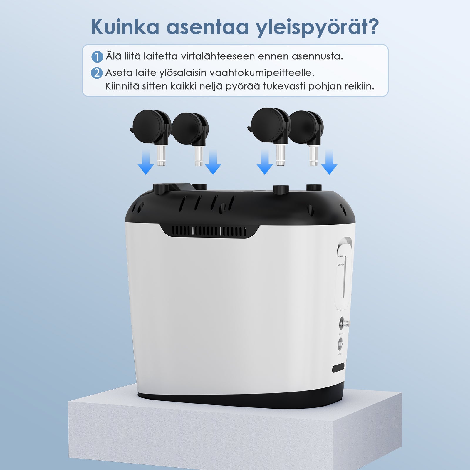 VARON syrgaskoncentrator för hemmabruk VH-2 pro | justerbar 1–9 l/min, 24-timmars drift, CE-godkänd