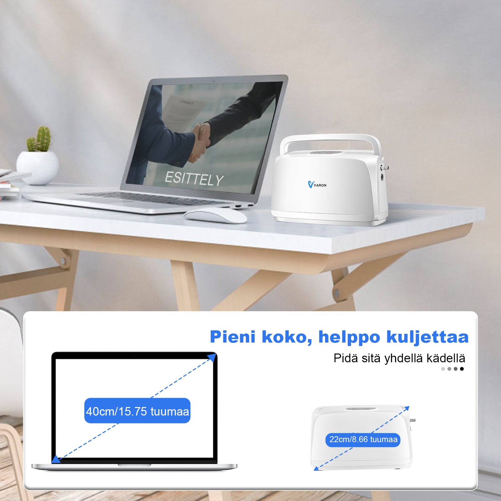 VARON Lätt och bärbar syrgaskoncentrator VL-1 | CE-certifierad