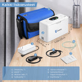VARON VL-2 Light 3 l/min jatkuvatoiminen kannettava happikonsentraattori, CE-hyväksytty