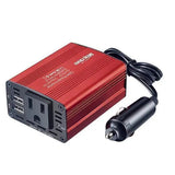 150 W:n auton invertteri, kaksi USB 3.1 A -liitäntää, 12 V – 110 V/220 V -muunnin