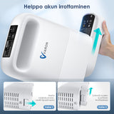 VARON VP-2 Pulse kannettava happikonsentraattori | 24 tunnin jatkuva käyttö, pitkä akunkesto, kevyt ja matkustamiseen sopiva, CE-hyväksytty