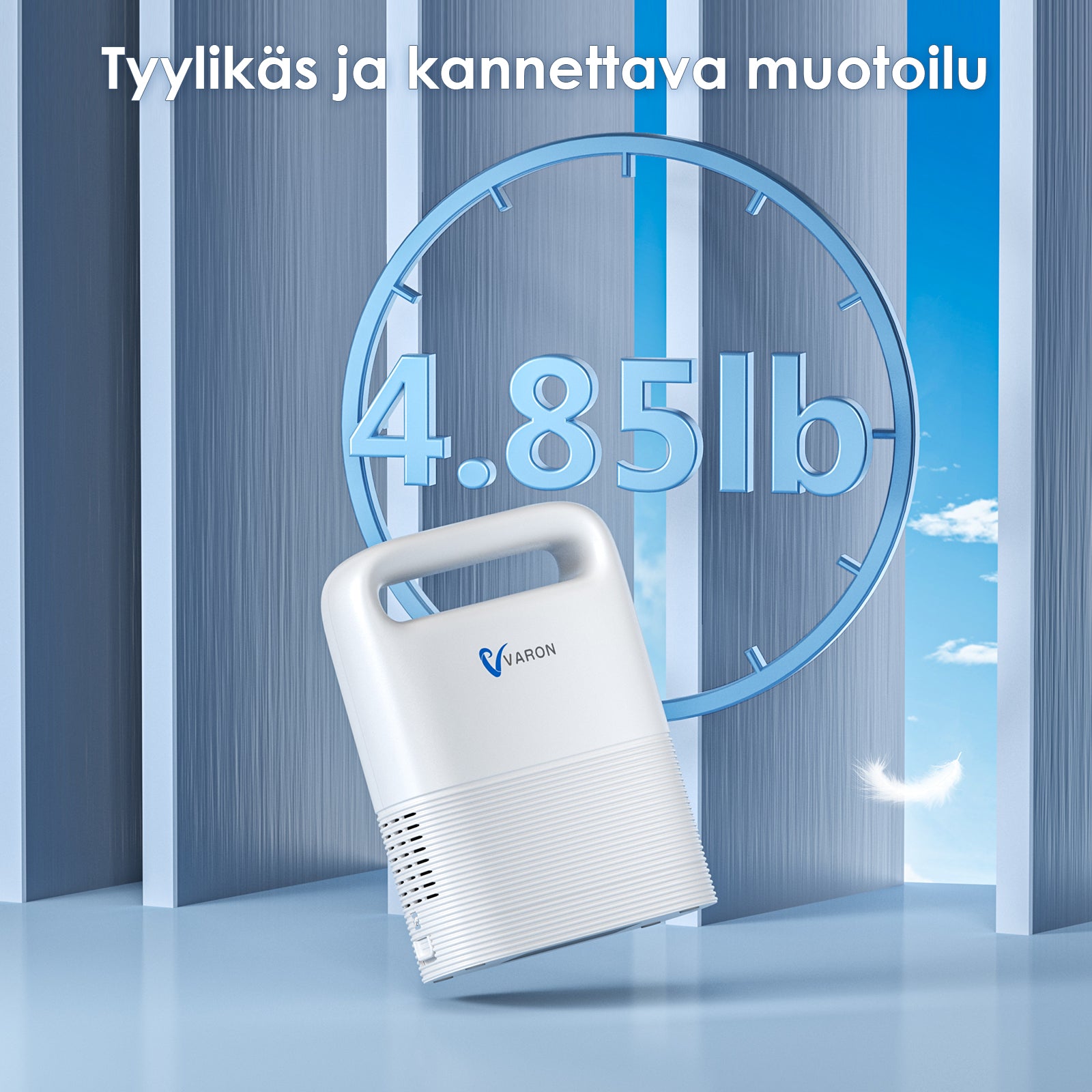 VARON Bärbar syrgaskoncentrator VP-2 | 24 timmars kontinuerlig användning, lång batteritid, lätt och resevänlig, CE-godkänd 