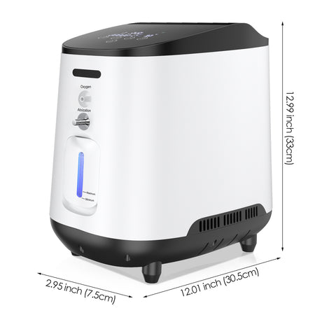 VARON kotikäyttöinen happikonsentraattori VH-2 | 1–7 l/min säädettävä, 24 tunnin käyttö, CE-hyväksytty