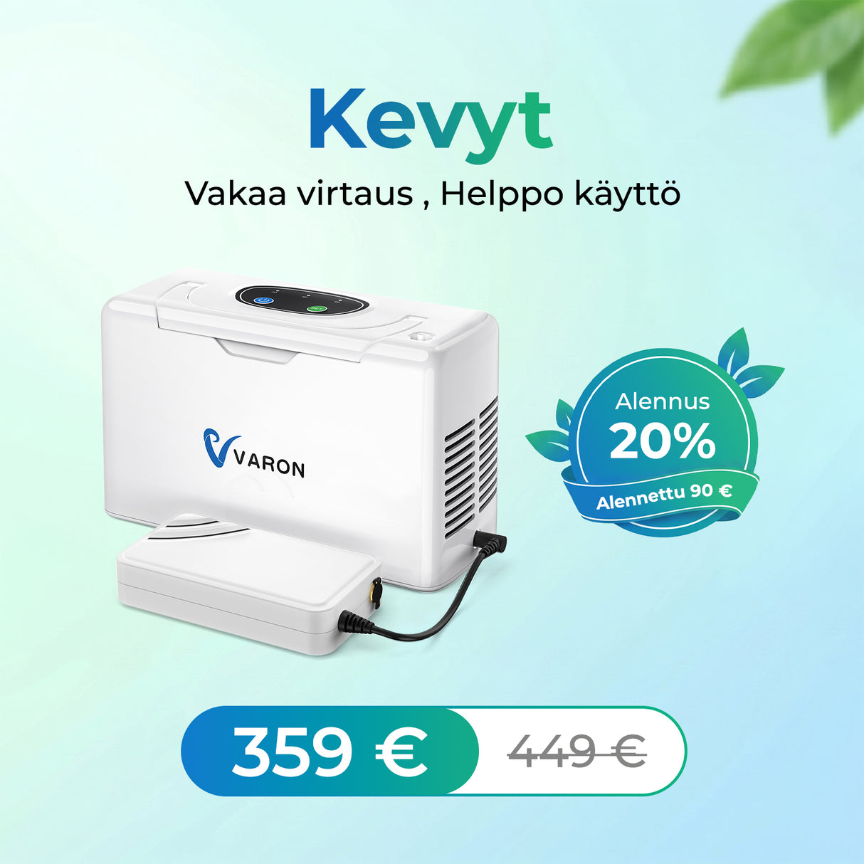 VARON Lightweight Portable Oxygen Concentrator VL-2 | CE Approved