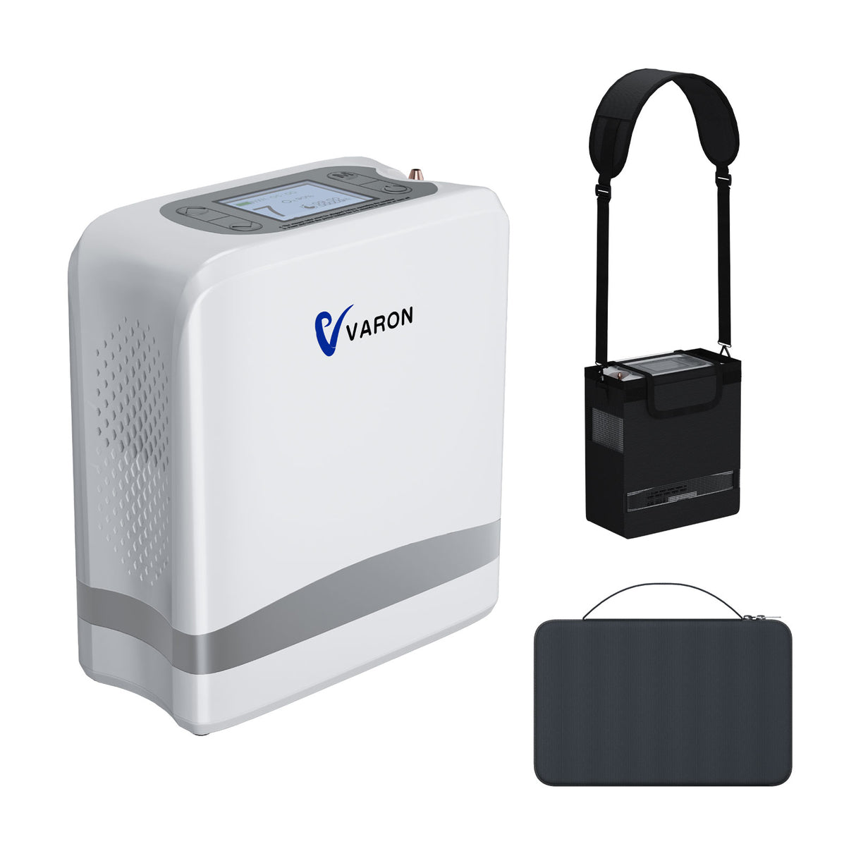 VARON VP-8 Lite kannettava happirikastin – 2 kg, pulssihappi 1–7 tasoa, kotiin ja matkalle